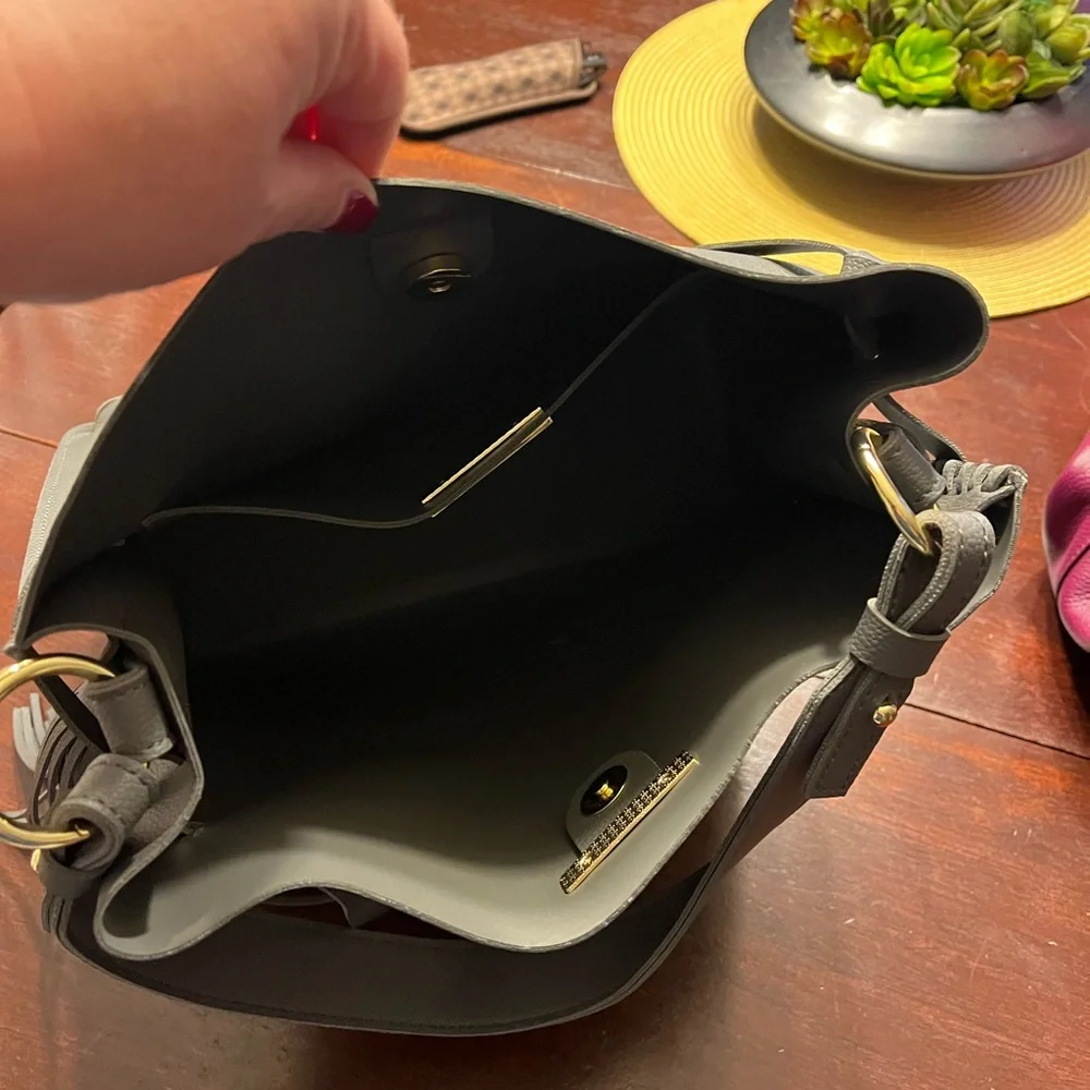 Katie Loxton gray hobo purse